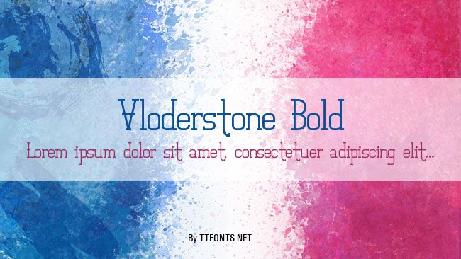 Vloderstone Bold example